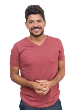 Sakallı, siyah saçlı, yakışıklı bir İspanyol.