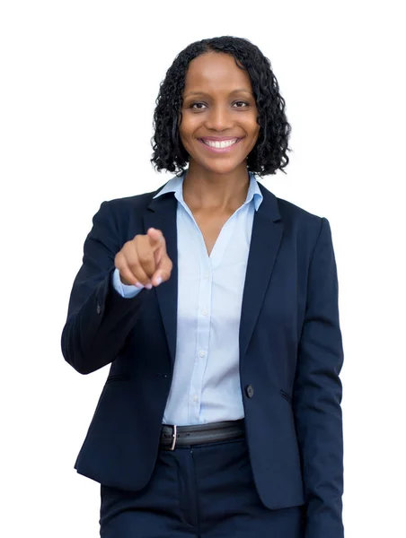 Mulher de negócios afro-americana bonita — Fotografia de Stock