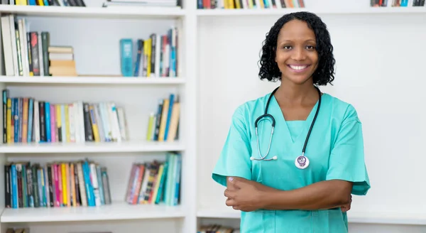 African american mature nurse with copy space — Stock Photo, Image