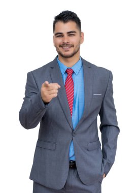 Takım elbiseli zeki Meksikalı hippi iş adamı.