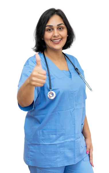 Pretty latin american mature nurse — Stock Photo, Image