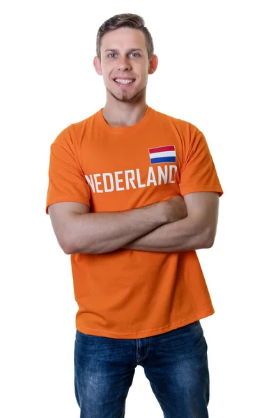 Aficionado al fútbol guapo de Holanda — Foto de Stock