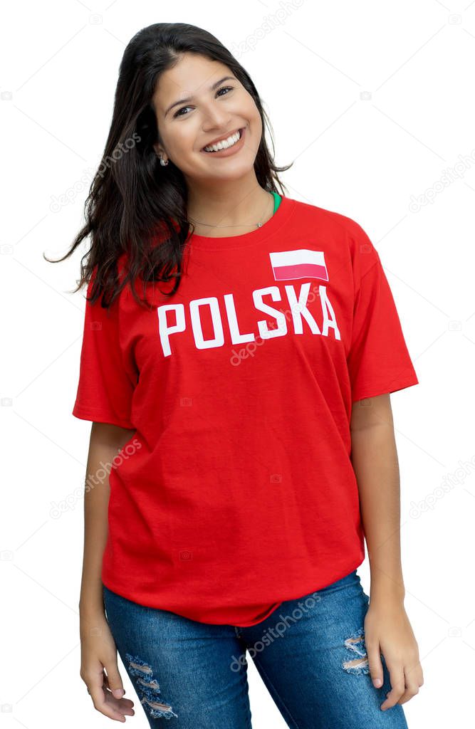 Female soccer fan from Poland