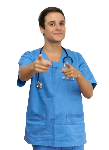 Happy male nurse with short hair — Stock Photo, Image