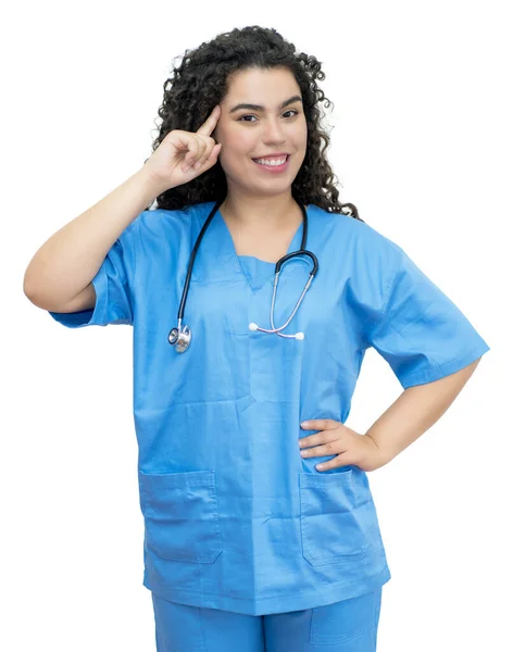 Hermosa enfermera mexicana riendo — Foto de Stock