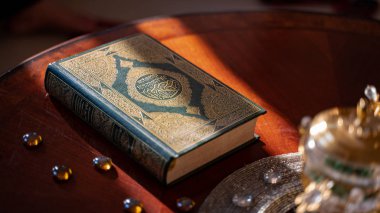 Doha,Qatar- 01 January 2019 - Background image of Quran with translation