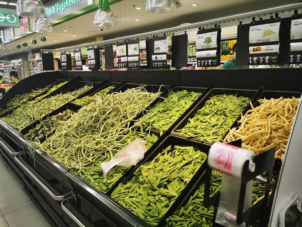 Doha Catar Março 2020 Supermercados Estão Cheios Itens Mercearia Durante — Fotografia de Stock