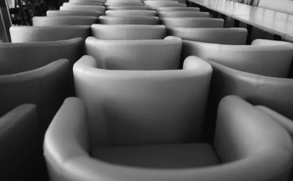 Stack of chairs in a restaurant during corona virus lock down