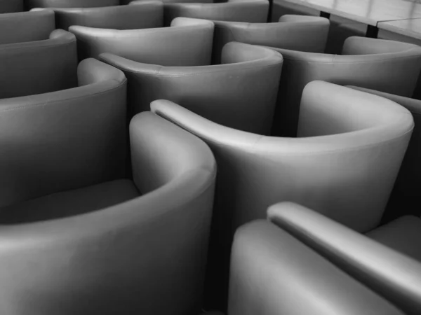 Stack of chairs in a restaurant during corona virus lock down