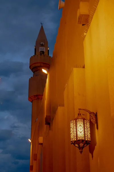 Lámpara Estilo Marruecos Una Mezquita Doha Qatar — Foto de Stock