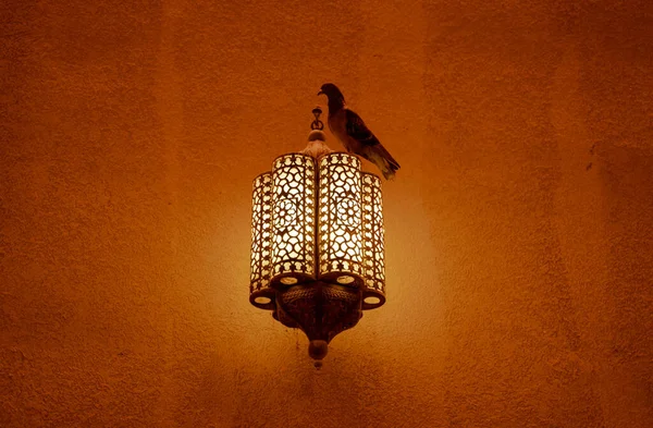 Lampe Style Maroc Dans Une Mosquée Doha Qatar — Photo
