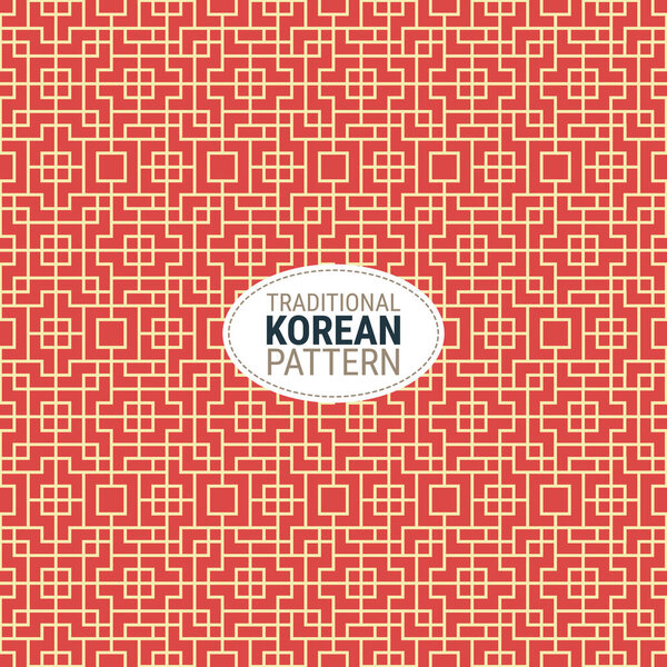 Traditional Korean pattern. This is a simple vector illustration with harmonious blend of retro and modern styles. The color can be changed if needed. Eps10 vector.
