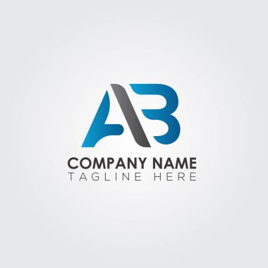 Yaratıcı modern iş tipografi vektör şablonlu ilk Ab Harfi Logosu. Yaratıcı Soyut Ab Logosu Tasarımı.