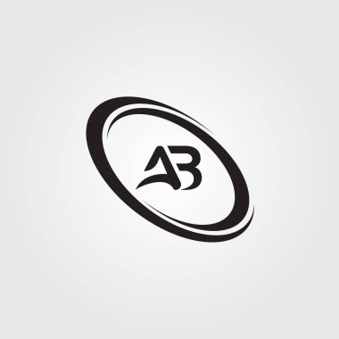 Yaratıcı modern iş tipografi vektör şablonlu ilk Ab Harfi Logosu. Yaratıcı Soyut Ab Logosu Tasarımı.