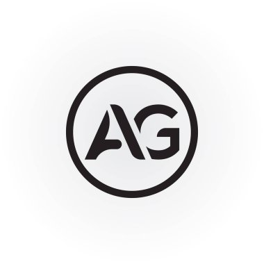 Yaratıcı modern iş tipografi vektör şablonlu ilk Ag Harf Logosu. Yaratıcı Soyut Tarım Logosu Tasarımı.