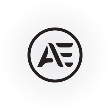 Yaratıcı modern iş tipografi vektör şablonlu ilk Ae Harfi Logosu. Yaratıcı Soyut Ae Logosu Tasarımı.