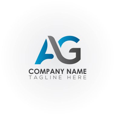 Yaratıcı modern iş tipografi vektör şablonlu ilk Ag Harf Logosu. Yaratıcı Soyut Tarım Logosu Tasarımı.