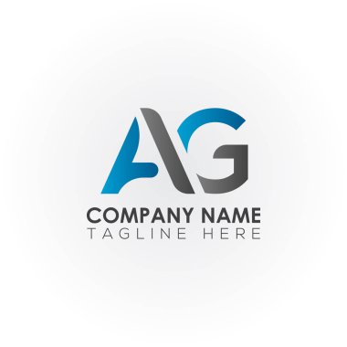 Yaratıcı modern iş tipografi vektör şablonlu ilk Ag Harf Logosu. Yaratıcı Soyut Tarım Logosu Tasarımı.