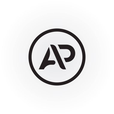 Yaratıcı modern iş tipografi vektör şablonu içeren ilk Ap Harf Logosu. Yaratıcı Soyut Ap Logosu Tasarımı.