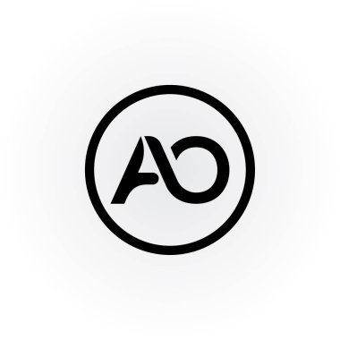 Yaratıcı modern iş tipografi vektör şablonlu ilk Ao Letter logosu. Yaratıcı Soyut Ao Logo Tasarımı.