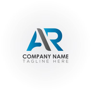 Yaratıcı modern iş tipografi vektör şablonu içeren ilk Ar Letter logosu. Yaratıcı Soyut Ar Logo Tasarımı.