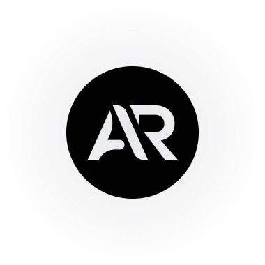 Yaratıcı modern iş tipografi vektör şablonu içeren ilk Ar Letter logosu. Yaratıcı Soyut Ar Logo Tasarımı.