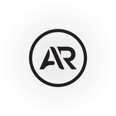 Yaratıcı modern iş tipografi vektör şablonu içeren ilk Ar Letter logosu. Yaratıcı Soyut Ar Logo Tasarımı.