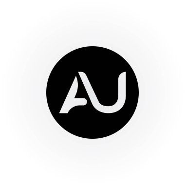 Yaratıcı modern iş tipografi vektör şablonlu ilk Au Letter logosu. Yaratıcı Soyut Au Logosu Tasarımı.