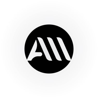 İlk Am ya da Aw Letter logosu üzerinde yaratıcı modern iş tipografi vektör şablonu. Yaratıcı Soyut Aw Logo Tasarımı.