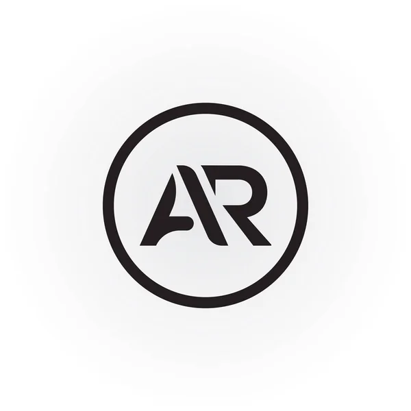 具有创意的现代商业字体矢量模板的初始Ar字母标识 创意式摘要Ar标志设计 — 图库矢量图片