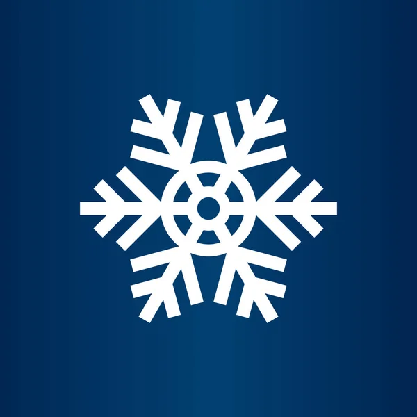 Niedlichen Schneeflocke Symbol Vektor Weihnachtsurlaub Winter Schneeflocke Logo Design Weiße — Stockvektor