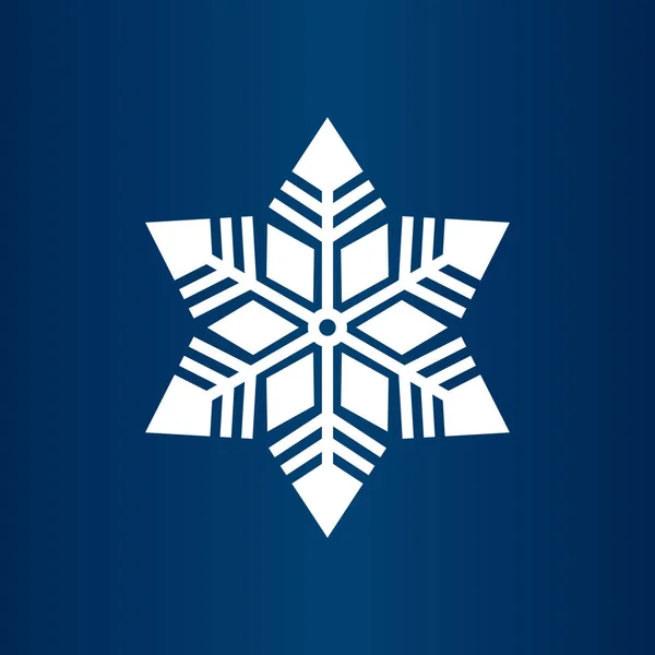 Lindo Copo Nieve Vector Icono Navidad Vacaciones Invierno Copo Nieve — Vector de stock