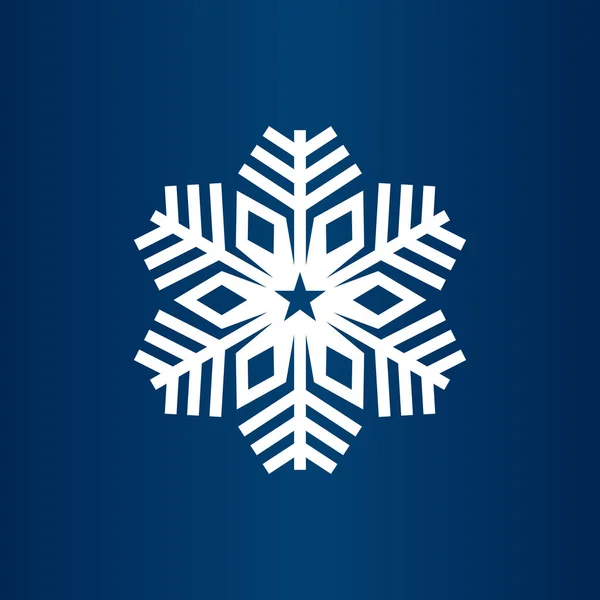 Niedlichen Schneeflocke Symbol Vektor Weihnachtsurlaub Winter Schneeflocke Logo Design Weiße — Stockvektor