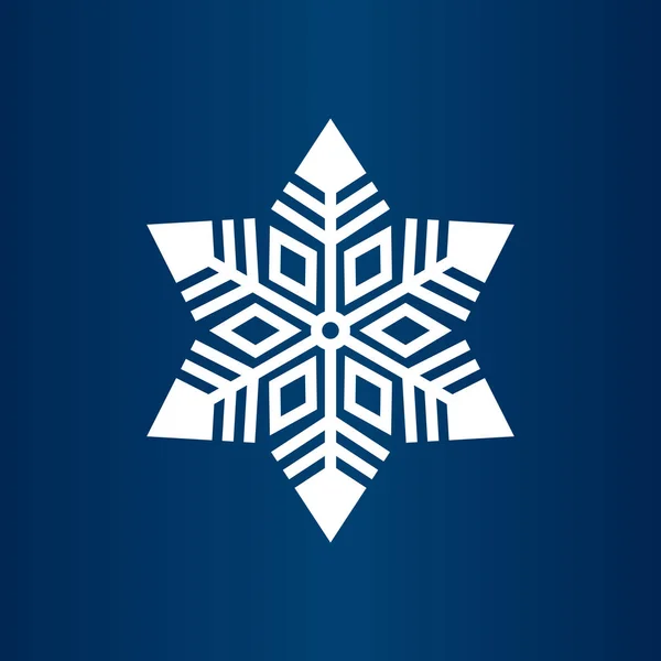 Niedlichen Schneeflocke Symbol Vektor Weihnachtsurlaub Winter Schneeflocke Logo Design Weiße — Stockvektor