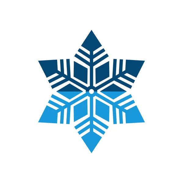 Милий Іконка Сніжинки Вектор Різдвяний Святковий Зимовий Сніжинка Дизайн Логотипу — стоковий вектор