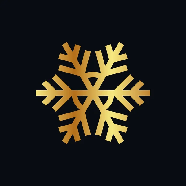 Cute Snowflake Icon Vector Natale Vacanze Inverno Fiocco Neve Logo — Vettoriale Stock