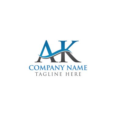 Yaratıcı modern iş tipografi vektör şablonlu Ak Harf Logosu. Yaratıcı Alfabetik Ak Logosu Tasarımı.