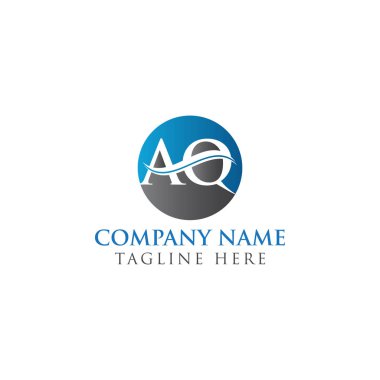 Yaratıcı modern iş tipografi vektör şablonlu Aq Letter logosu. Yaratıcı Alfabetik Aq Logo Tasarımı.