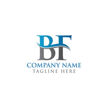 Su Dalgası İşletme Vektör Şablonlu Bf Harf Logosu. Yaratıcı Soyut Harf Bf Logosu Tasarımı.