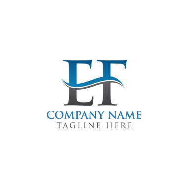 İlk Ef Mektubu Logo İşletme Vektör Şablonu 'na Bağlı. Su Dalgası Ef Logo Tasarımı
