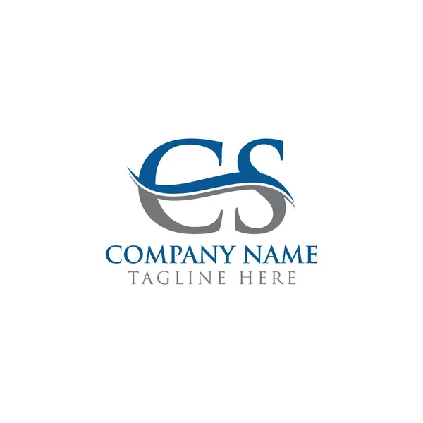 Logotipo Letra Inicial Com Onda Água Modelo Vetor Tipografia Negócios — Vetor de Stock