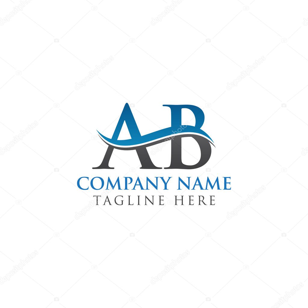 AB Letter Logo With Creative Modern Business Typography Vector Template. Creative Alphabetical AB Logo Design.