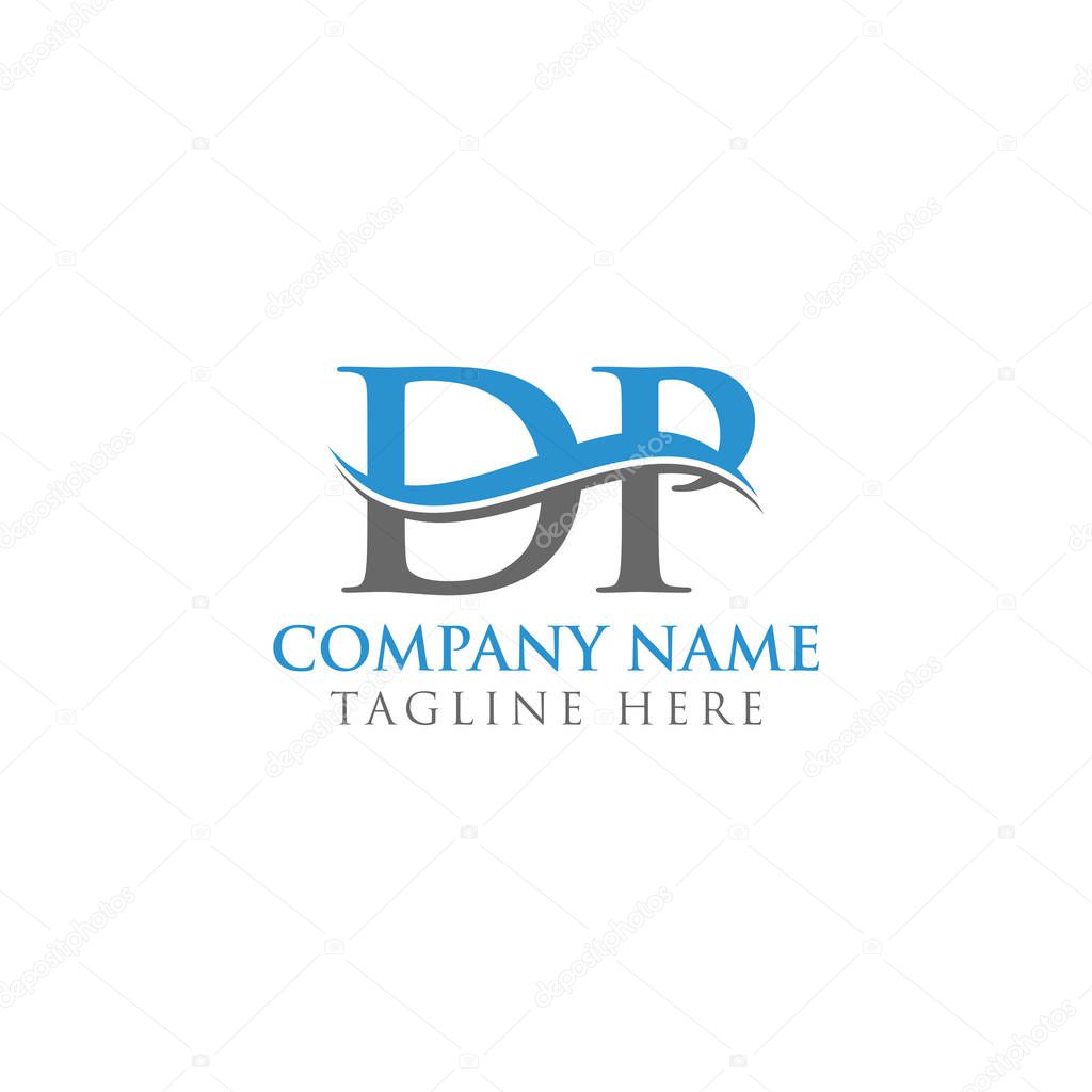 Initial Dp Water Wave Letter Logo With Creative Modern Typography Vector Template Dp Logo Design Larastock