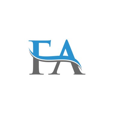 Fa harfi Tip Logo Tasarım Şablonu. Soyut Harf Fa logosu Tasarımı