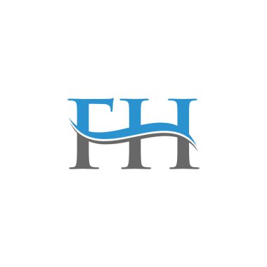 Fh harfi Tip Logo Tasarım Şablonu. Soyut Harf Fh logosu Tasarımı