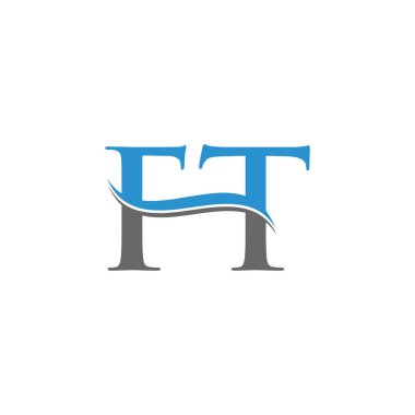 Ft harfi Tip Logo Tasarım Şablonu. Soyut Harf FT logosu Tasarımı