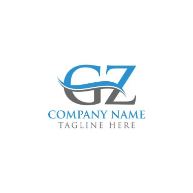Gz harfi Tip Logo Tasarım Şablonu. Soyut Harf Gz logo Tasarımı