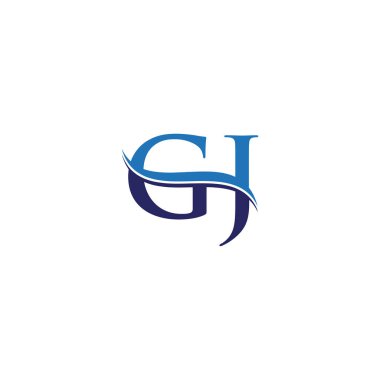 Gj harfi Tip Logo Tasarım Şablonu. Soyut Harf Gj logo Tasarımı