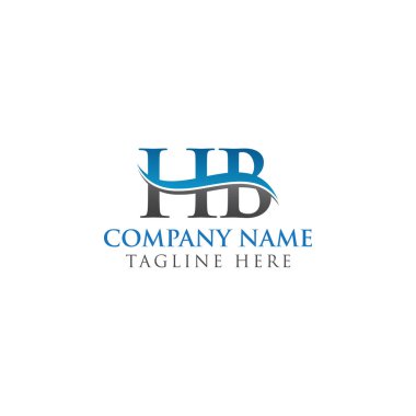 Hb harfi Tip Logo Tasarım Şablonu. Soyut Harf Hb logosu Tasarımı
