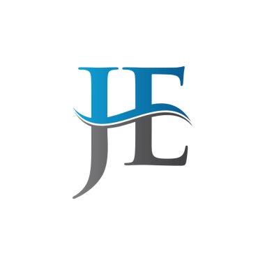 Je harfi Tip Logo Tasarım Şablonu. Soyut Harf Je logo Tasarımı